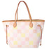 Louis Vuitton Neverfull MM Tote Giant Damier Peach Pink Beige Multi